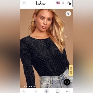 Lulus bodysuit velvet